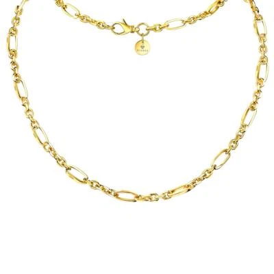 Kette Gold 24 Karat vergoldet 6 mm Messing Damen Herren WASSERFEST K6140DL - Bild 1 von 4