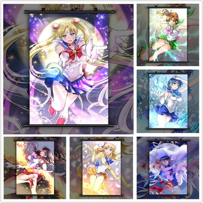 Sailor Moon HD Print Canvas Wall Poster Scroll Room Decor | eBay