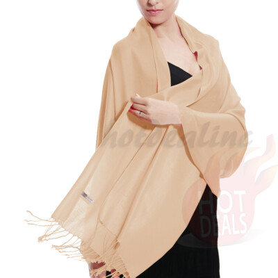 Soft Silk Shawl Wrap Women Pashmina Solid Scarf Stole Cashmere Wool Ladies Scarf