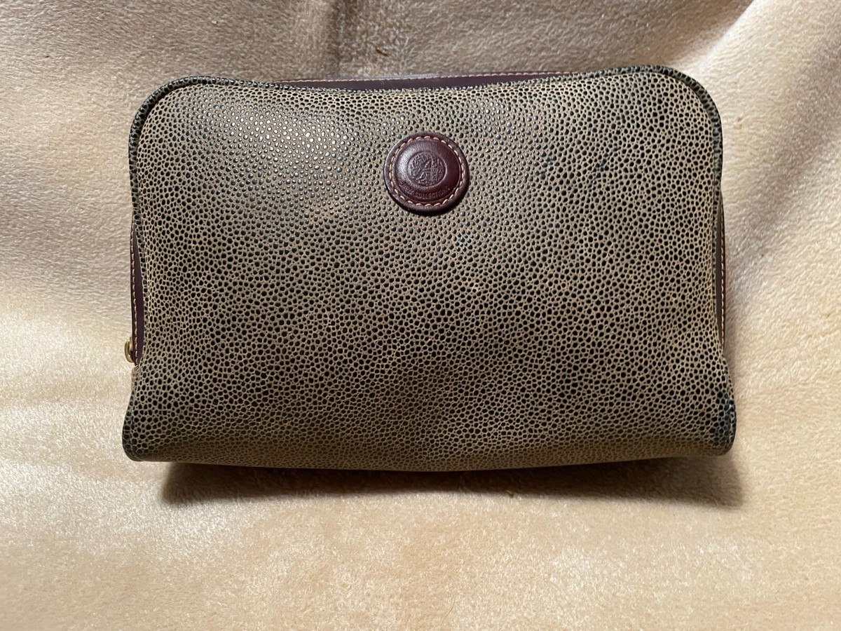 Next Faux Leather Wash Bag, Brown, With Zip Pockets