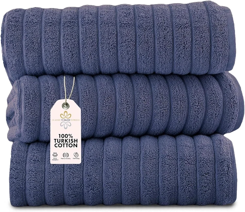 Lujosas sábanas de baño de algodón turco de 3 piezas sábanas de baño de spa ultra suaves (40x65) Foto 2 de 4