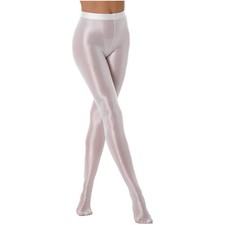 UK Woman Oil Shiny Footed Pantyhose Tights Shimmery Hold Up Stockings Yoga Pants
