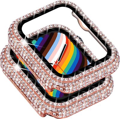 For Apple Watch 9/8/7/6/5/4/3/SE Diamond Bling Case Cover 38/40/41/42/44/45mm