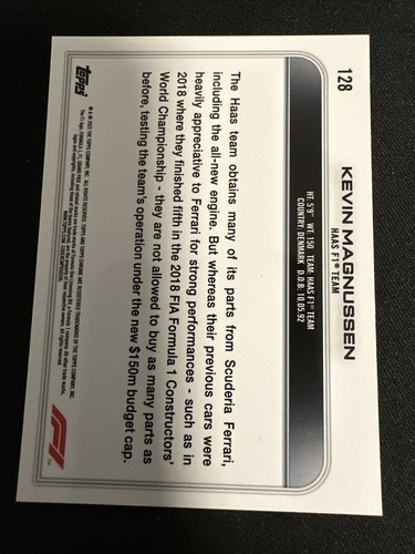 2022 Topps Chrome Formula 1 #128 Kevin Magnussen CAR - Picture 2 of 2