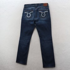 Big Star Jeans Women 30R Nina Straight Distressed Embroidered Grunge Y2K Boho