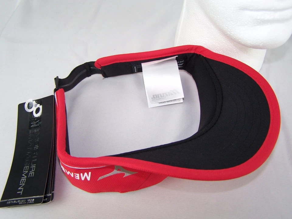 Atlanta Track Club Member Mizuno Visera Roja Ajustable Correr Golf Humedad Mgt Foto 4 de 4