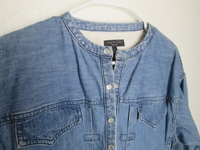 rag and bone denim shirt dress rag & bone Ultra Featherweight Hayley Mini Dress | Blue | Size XXS