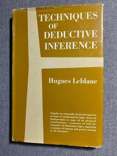 Hugues Leblanc Techniques Of Deductive Inference 1966 EBay