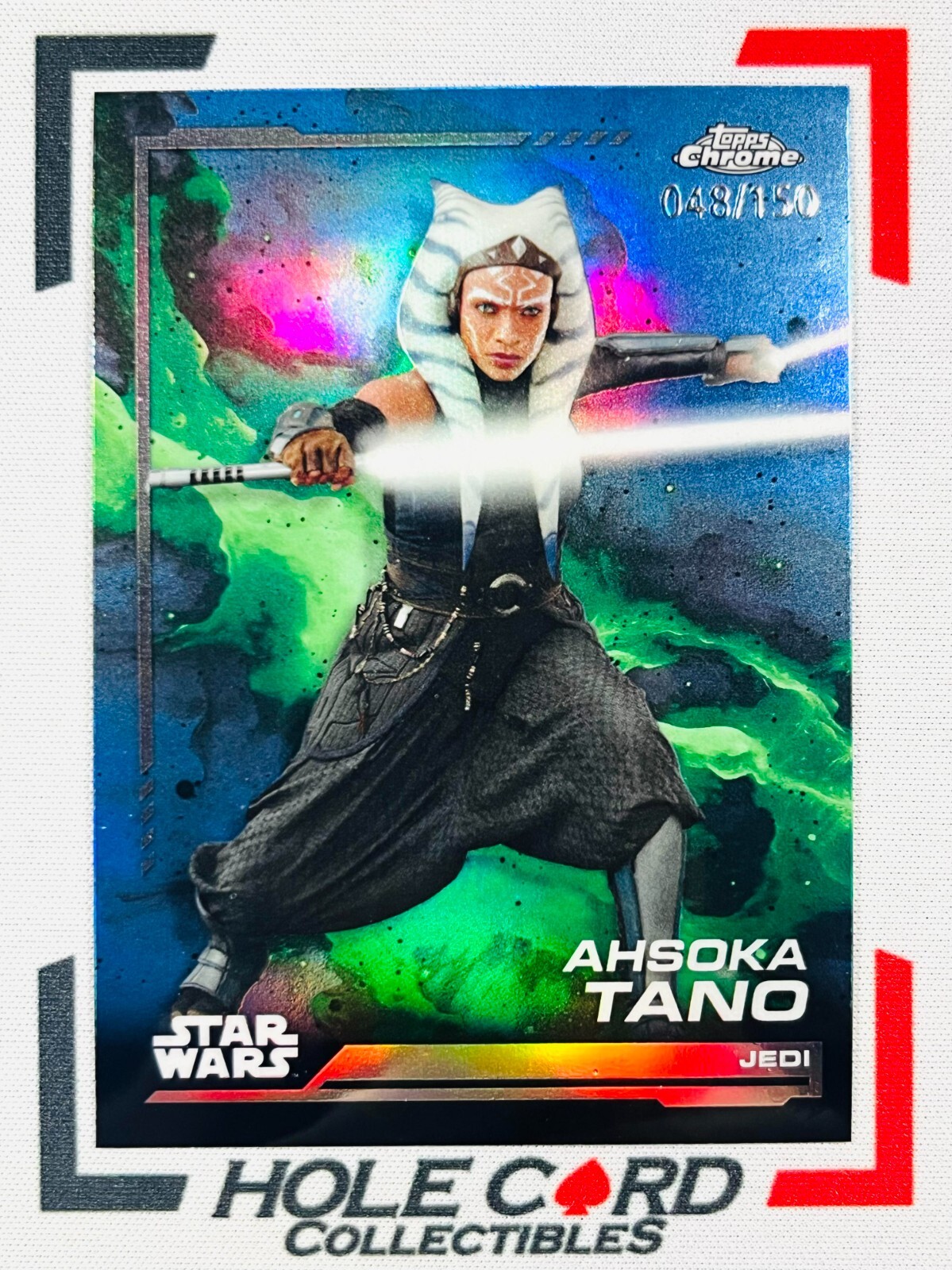 AHSOKA TANO JEDI 2024 Topps Chrome Star Wars #1 Skywalker Blue Refractor /150