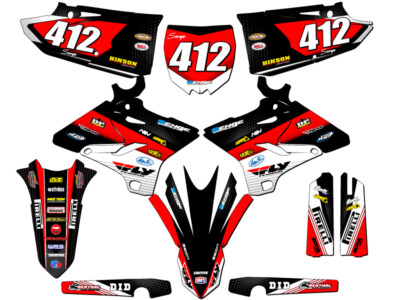 2002-2004 fits POLISPORT RESTYLE YZ 125 RICOCHET Black Senge Graphics Kit Com...