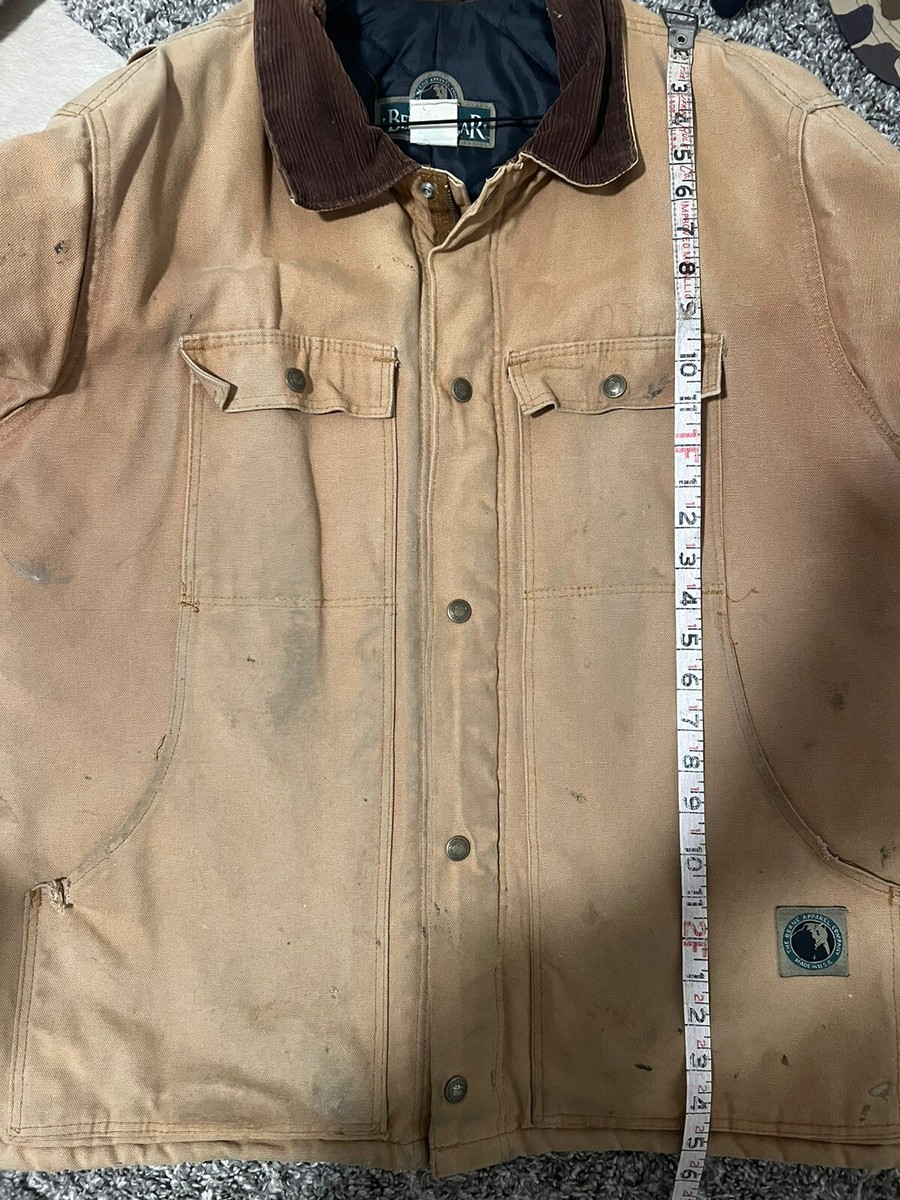 Vintage BercoWear Workwear Jacket Tan Mens Size Large 40-42