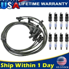 Performance Ignition HEI Wire Set & Spark Plug Kit For Chevy SBC BBC 350 383 454
