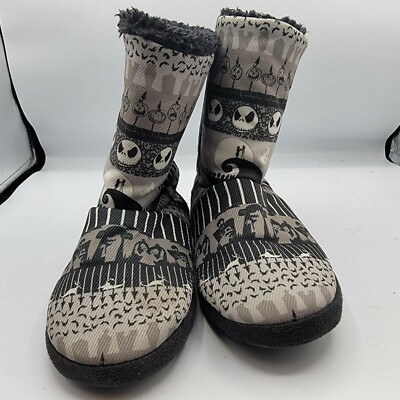 Disney The Nightmare Before Christmas Jack Fair Isle Slipper Boots Kids XS