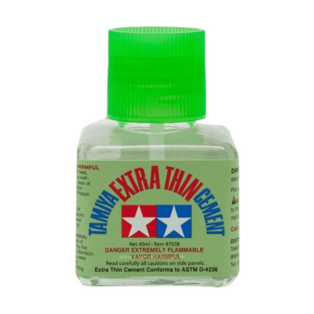 Tamiya Extra Thin Plastic Cement 40ml | Plastic Modelling Glue With Brush