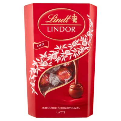 Lindor Lindt 337 gr di Cioccolatini al LATTE in scatola rossa Praline Cioccolato