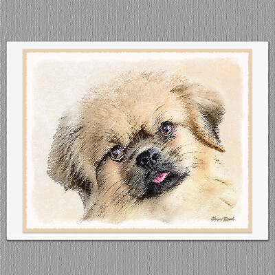 6 Tibetan Spaniel Dog Blank Art Note Greeting Cards