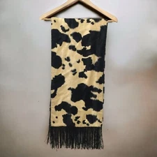 Custom Made Long Faux Cowhide Print Table Runner or Mantle Scarf