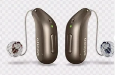 2 Oticon Intent 1 New in Box Charger Black Silver Beige Chestnut Dark Gray