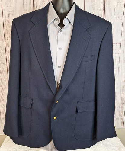 Ivy Crew Vintage Sport Coat Mens 44R Navy Gold Button USA - Picture 3 of 11