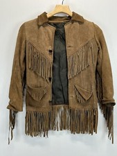 Vintage Kids Jo-o-Kay Fringe Leather Jacket Western READ 50  s 60  s