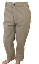 CARHARTT Men's Beige Tan Work Pant B324 FDK Cotton Carpetner Relaxed 40x30