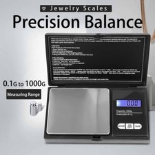 Digital Pocket Scale Jewelry Gram Weight 1000g x0.1g Precision Gold Herb Diamond
