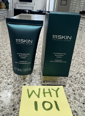111Skin Microbiome Blemish Mask 1.01oz/30mL TRAVEL SIZE Brand New SEALED BOX