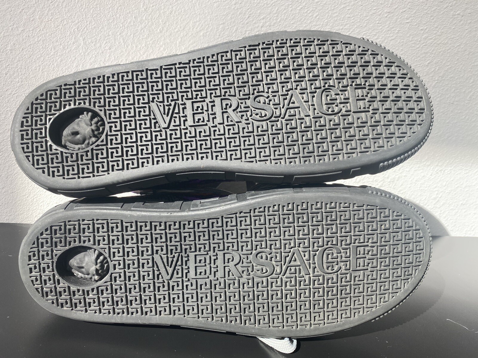 Versace La Greca Python Print High Top Sneakers M… - image 8