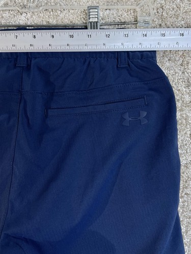 Under Armour Shorts Men's 30 Blue Chino Golf Stretch Flat Front Pockets Athletic - Picture 5 of 7