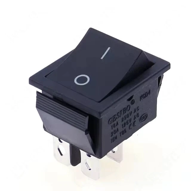 KCD4 2 Position Rectangular Rocker Switch 4 Pin 250V 16A ON OFF Large Heavy Duty - Image 3 of 4