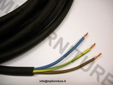 1mt CAVO ELETTRICO NEOPRENE 3X2,5 PROLUNGHE INDUSTRIALI CANTIERE CAVO NERO POMPA