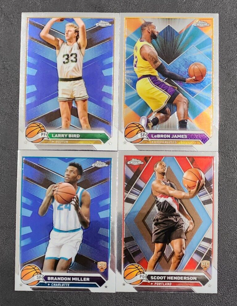 2023-24 Topps Chrome Basketball Base Cards with Rookies – Pick Your Card