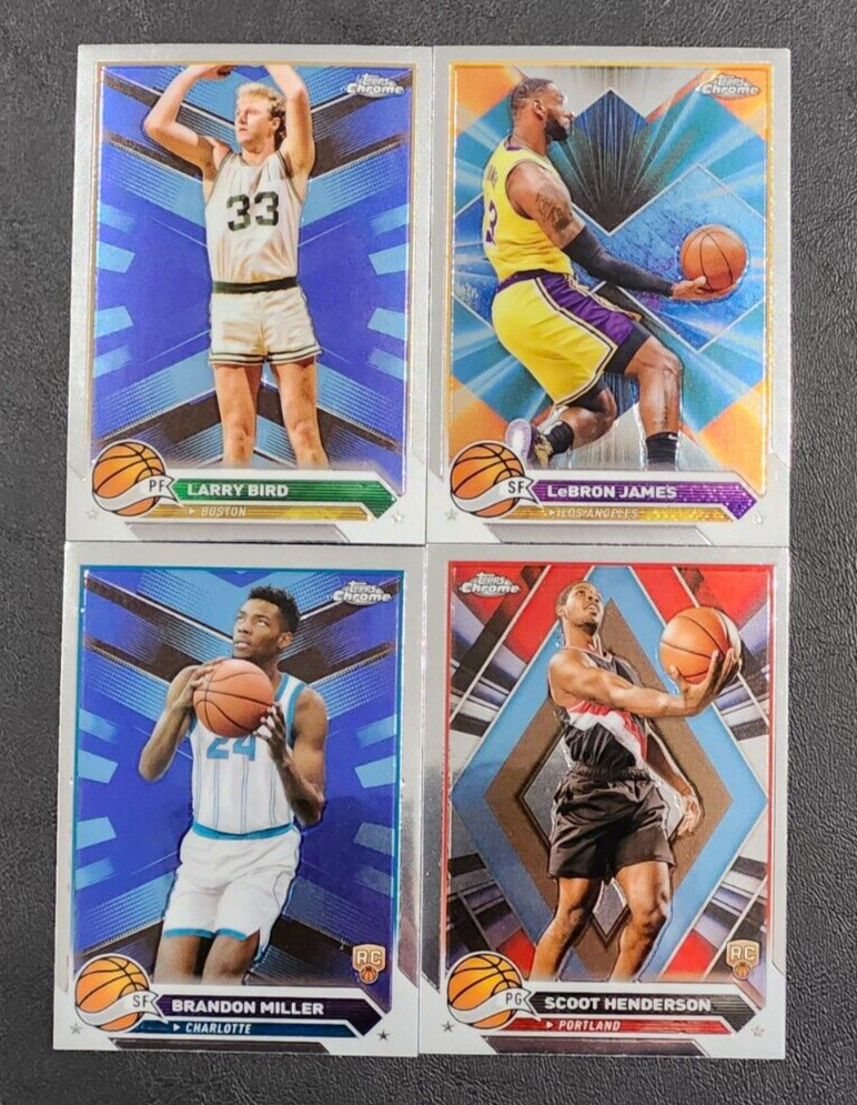 2023-24 Topps Chrome Basketball BASE with Rookies You Pick the Card