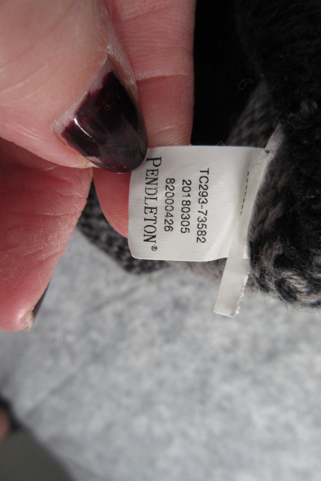 Pendleton Sweater Men Small Gray Black Pullover C… - image 12