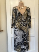 Fenn Wright Manson size 8 Dress Straight Fitted Faux Wrap any occasion VGC