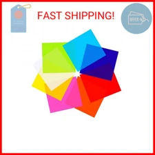 Outus 104 Pcs Colored Cellophane Sheets for Crafts, Cellophane Wrap Paper Color