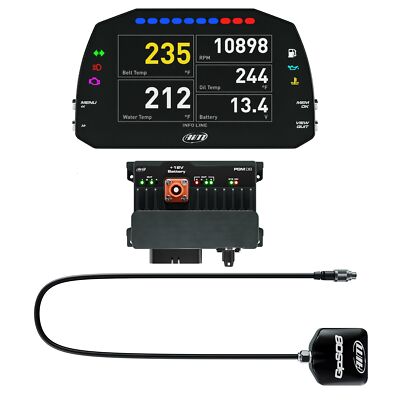 AiM Advanced PDM08 / Data Logger Kit - (5'' Display, Street Icons, 4m GPS)