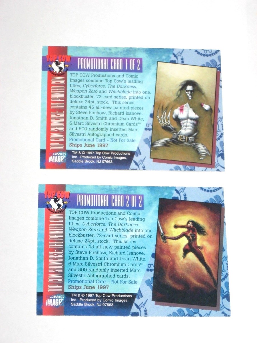 1997 TOP COW THE PAINTED COW 2 PROMO CARD SET Comic Images