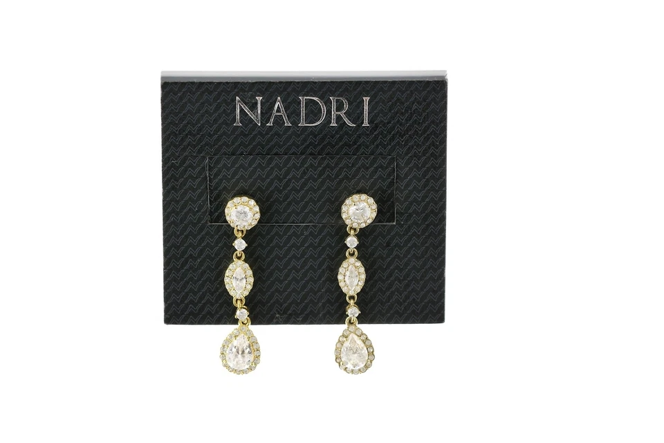 NADRI Women's Metallic Linear Earrings Gold 147497 - Image 3 of 3