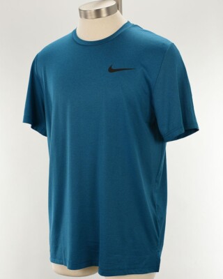 NIKE Mens Teal Blue HYPERDRY Short Sleeve Training T Shirt SMALL Breathable  NWT