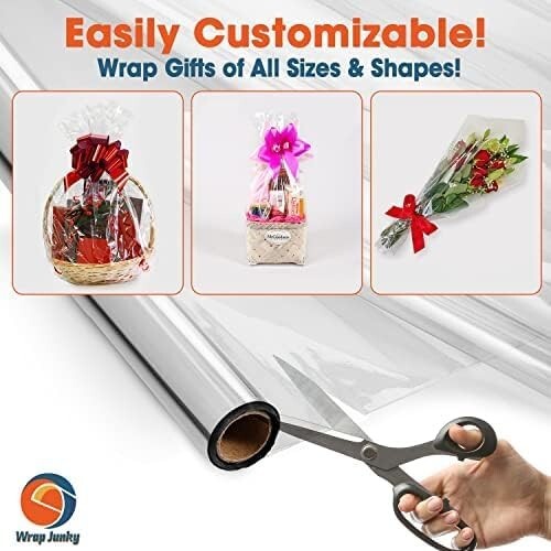 Premium 3mm Cellophane Wrap Roll - 31.5" x 200ft for Elegant Gift Presentation - Picture 7 of 9