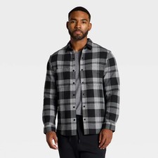 All In Motion Men's Shirt Jacket Long Sleeve Cotton