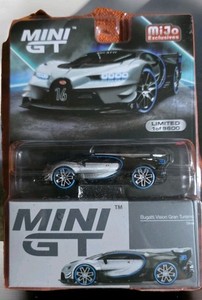 Miniature Bugatti Vision Gran Turismo MINI GT - édition Limitée MIJO EXCLUSIVE #369, Argent, 1:64