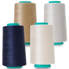 4 Pack of Serger Threads Cones Spools, All-Purpose Sewing Thread Polyester, 4...