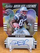 2023 Panini Absolute Football DEION BRANCH Gold Parallel AUTO /10 PATRIOTS SSP