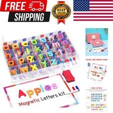 Classroom Magnetic Alphabet Letters Kit 238 Pcs with Double - Side Magnet Boa...