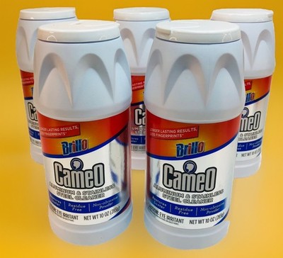 5 Brillo Cameo Cleaner Aluminum Stainless Steel Cleaner 10oz LONG LASTING RESULT