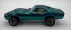 Vintage HOT WHEELS CUSTOM CORVETTE Redline Car in Aqua Blue 1968 MATTEL, INC USA