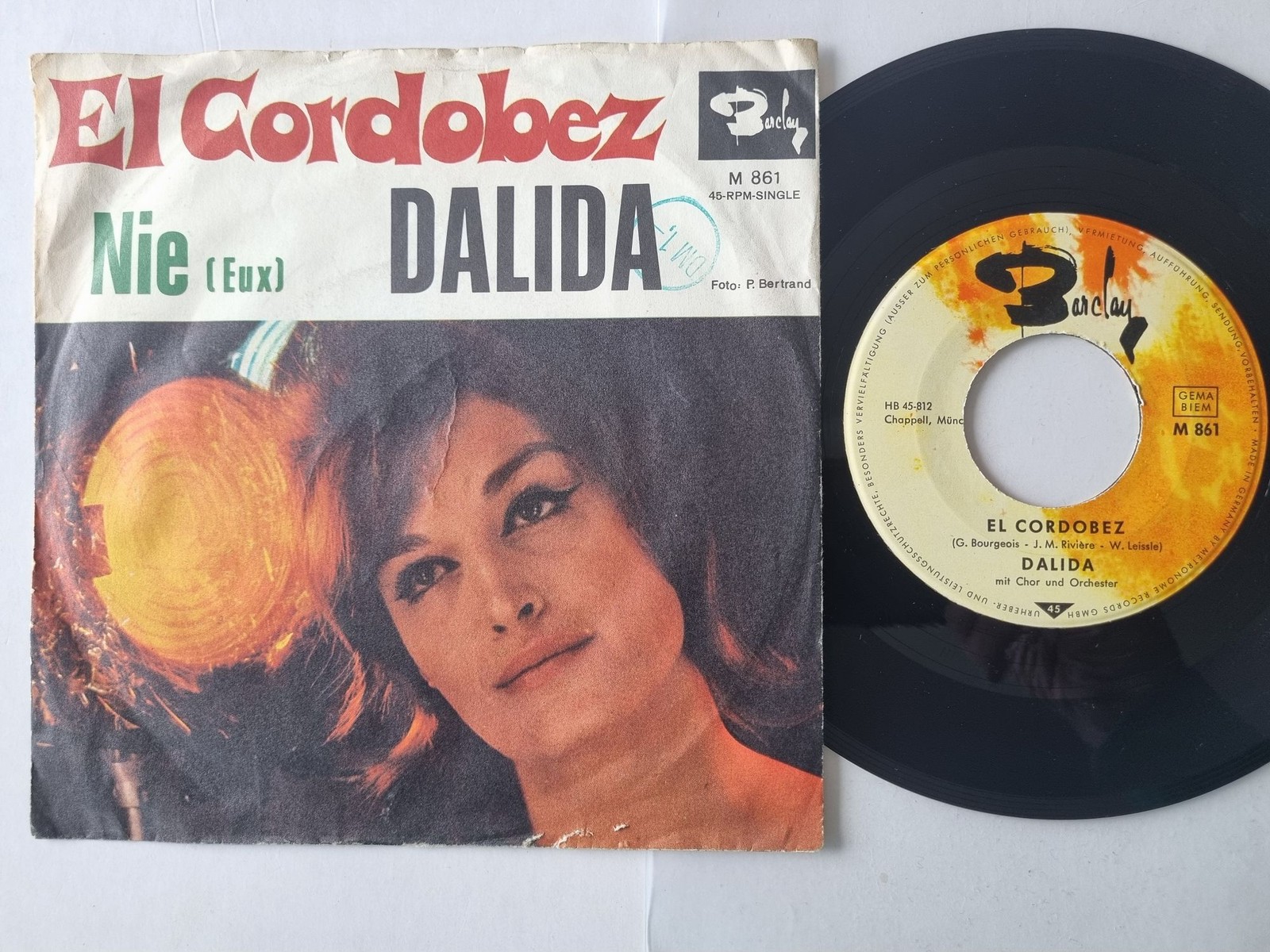 Dalida - El Cordobez / Nie (Eux) 7'' Vinyl Germany