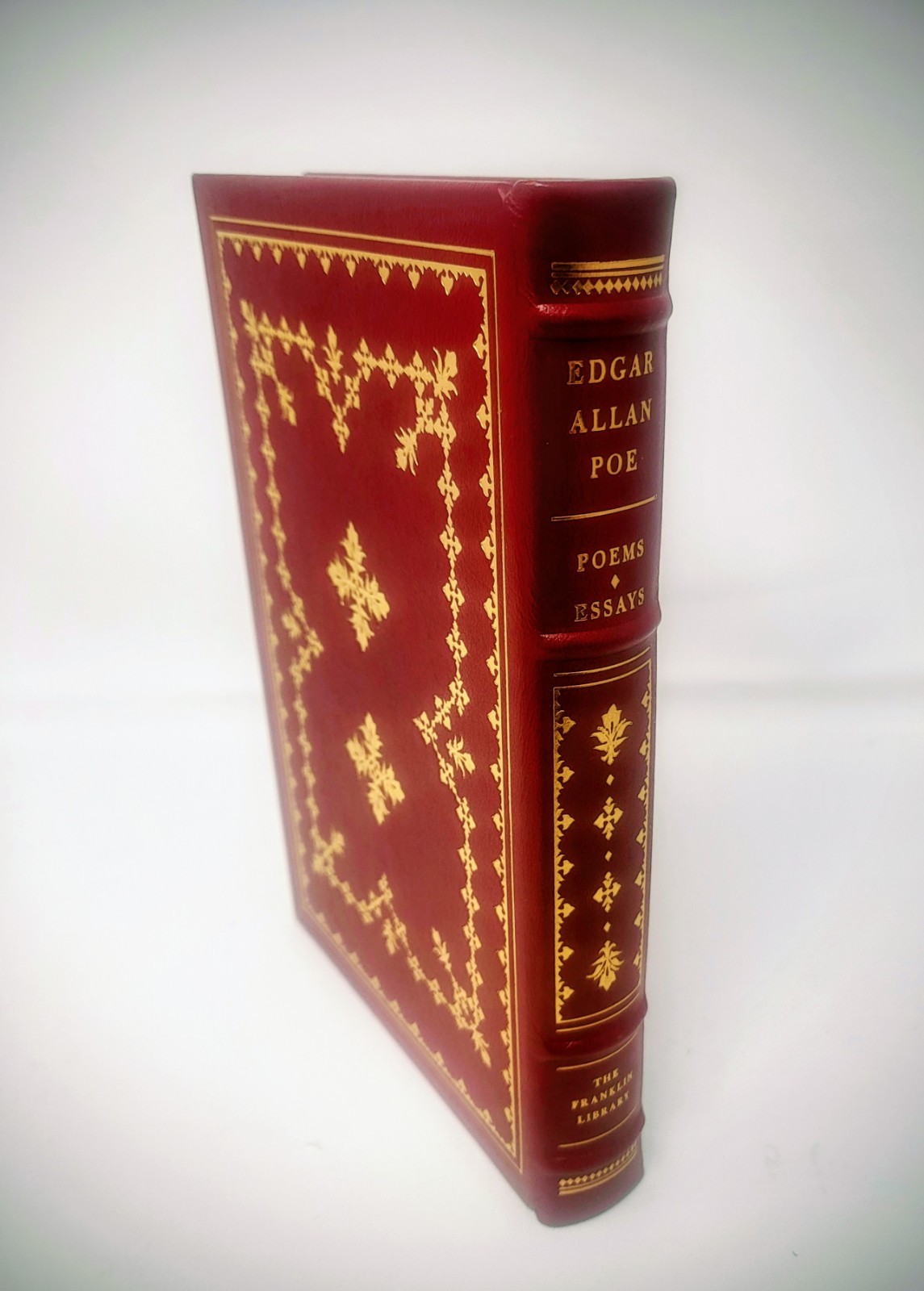 Poems & Essays Edgar Allen Poe / 1977 Franklin Library Full Leather Gold Edges